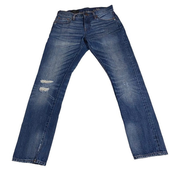 J. Crew Jeans Slim Broken-In Boyfriend Jeans Women Sz 25 x28 Whiskered Denim - Picture 2 of 12